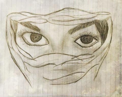 Dessin de ASMA .MEB fille de Aïcha Amar : Nouakchott Mauritanie